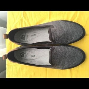 Clarks womens cloudsteppers gray knit sz 10w